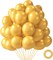 110PCS Gold Latex Balloons, 12 Inch Metallic Helium Round Balloons Party Balloons with Ribbon